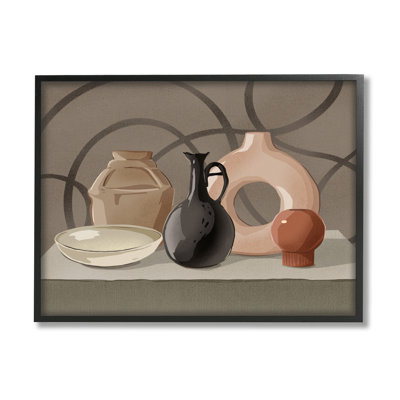 Élégant vase de poterie nature morte à spirale par Ziwei Li - Peinture