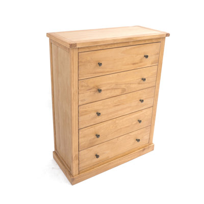 Emelia 90cm W 5 - Drawer Chest of Drawers