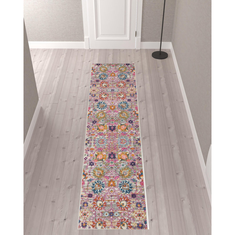 Justien Floral Indoor Rug, Runner 2'2" x 10'