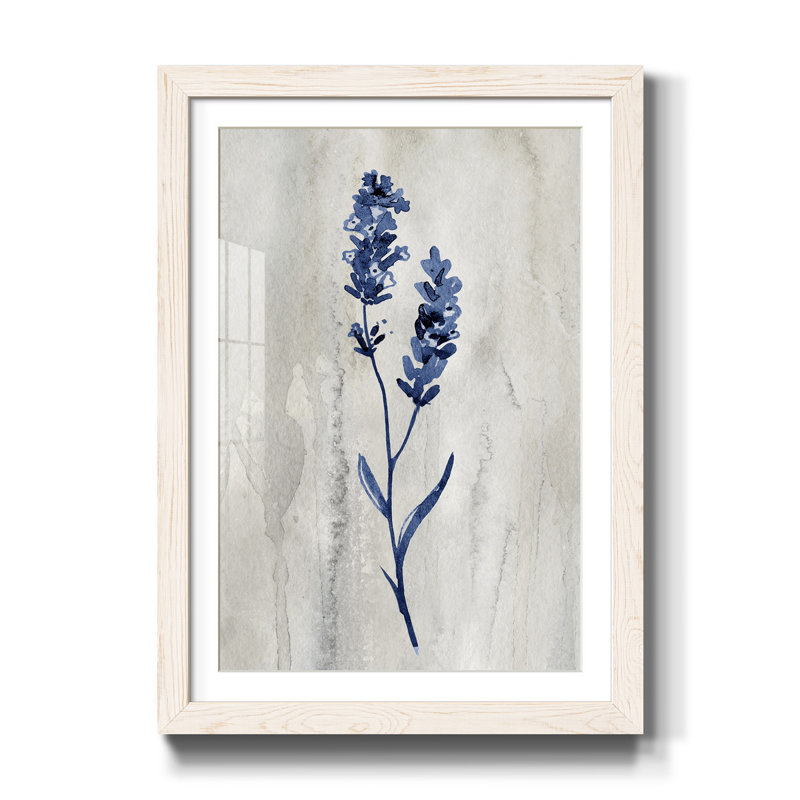 Indigo botanique II - impression, Blanc, H 37,5 po x l 27,5 po x P 1,5 po