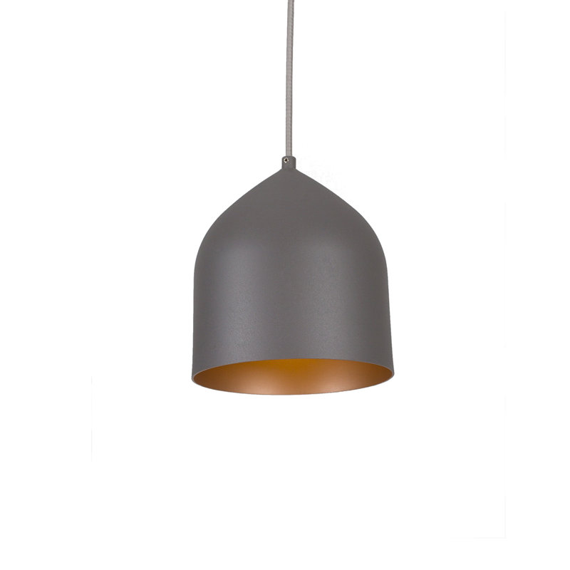 Helena 1 - Light LED Single Pendant, Graphite/Copper, Gray