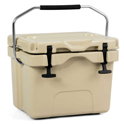 Costway 16 Quarts Handheld Cooler in Khaki