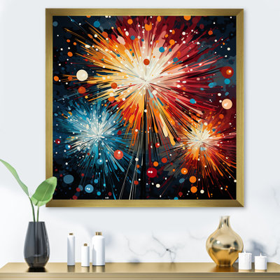 Feux d'artifice colorés symphonie II - art mural