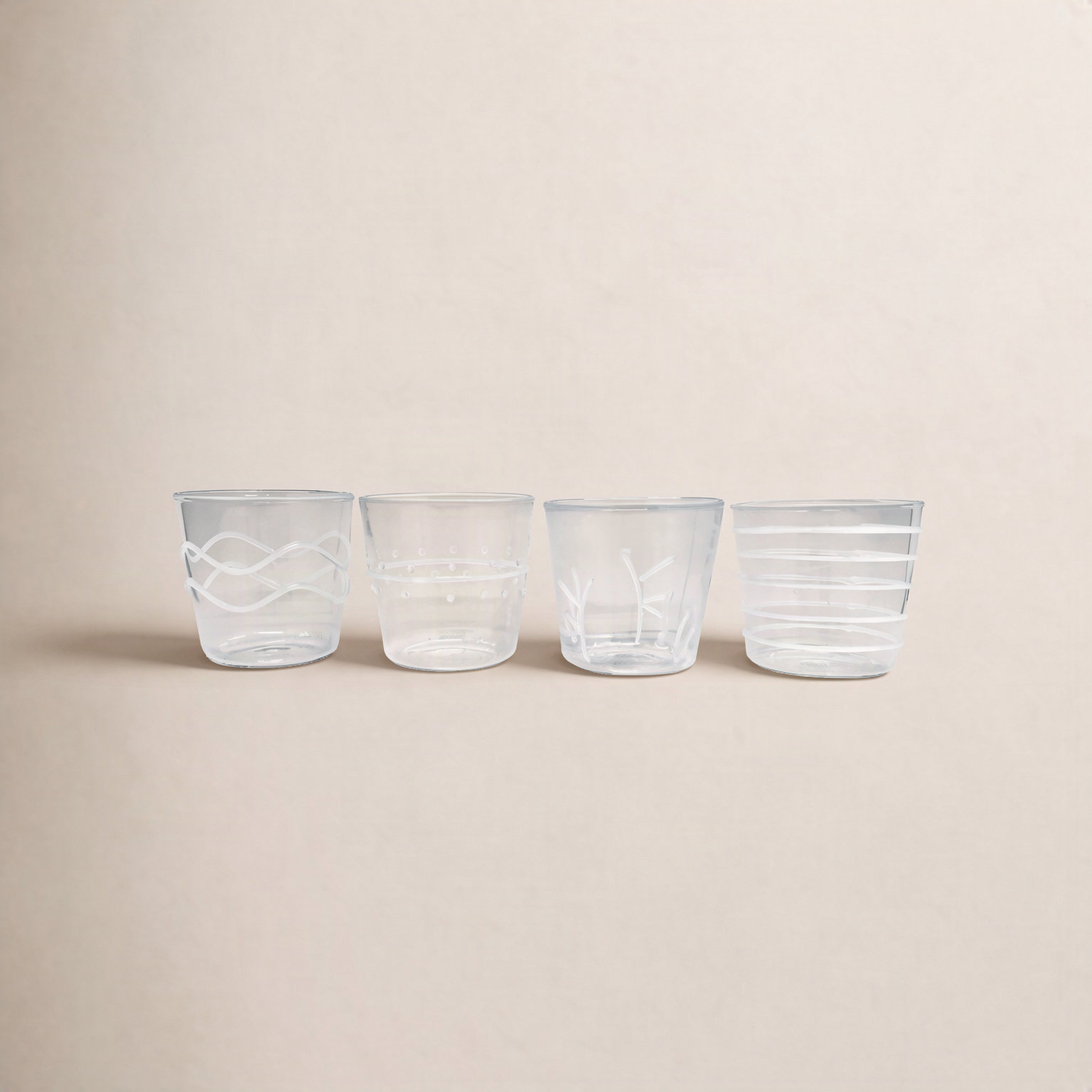 Double Old Fashioned Glass, White