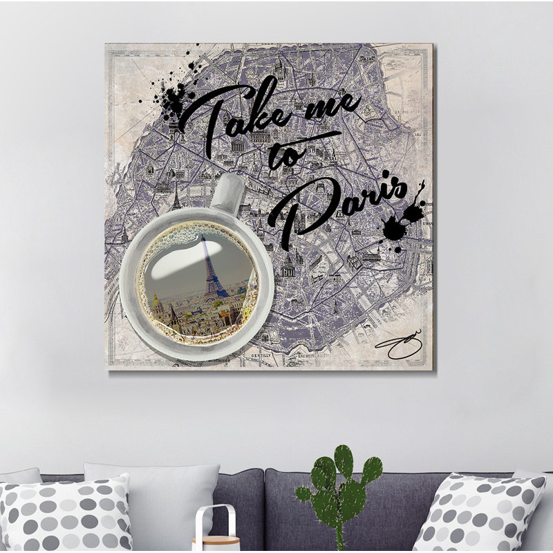 « take me to paris », impression sur toile, H 18" x l 18" x P 1", Toile tendue