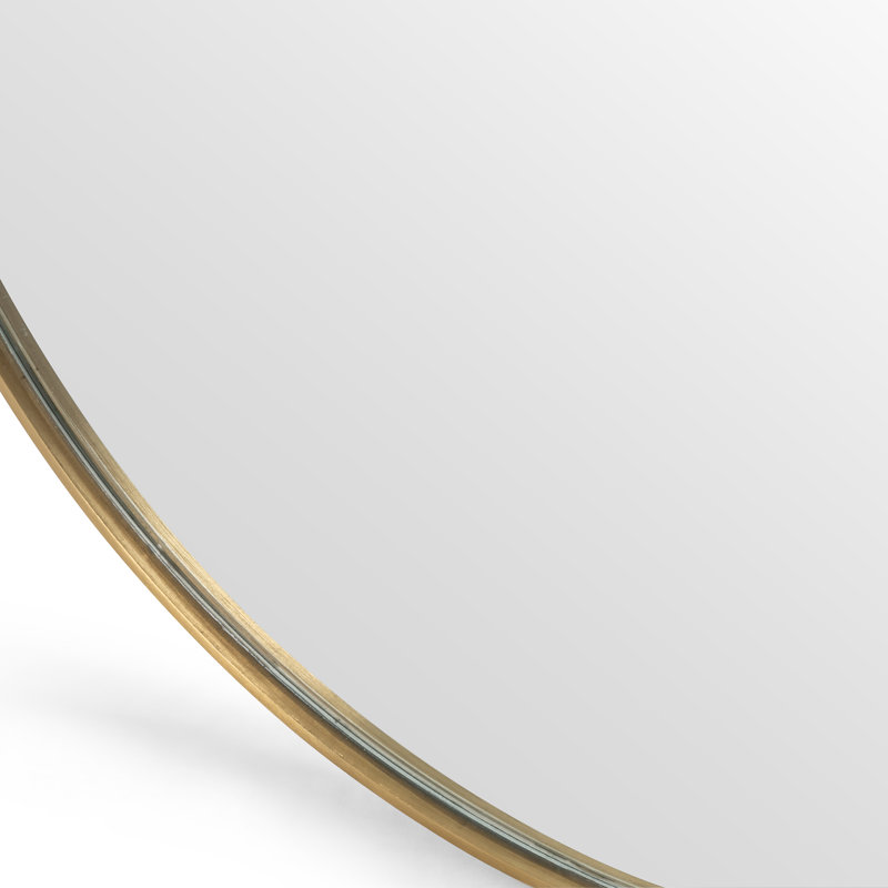 Bellvue Metal Wall Mirror, Polished Brass, 47.25" x 47.25"