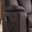 Fauteuil inclinable manuel pivotant en similicuir de 37,8 po avec massage chauffant et deux porte-gobelets Arncliffe-107425977