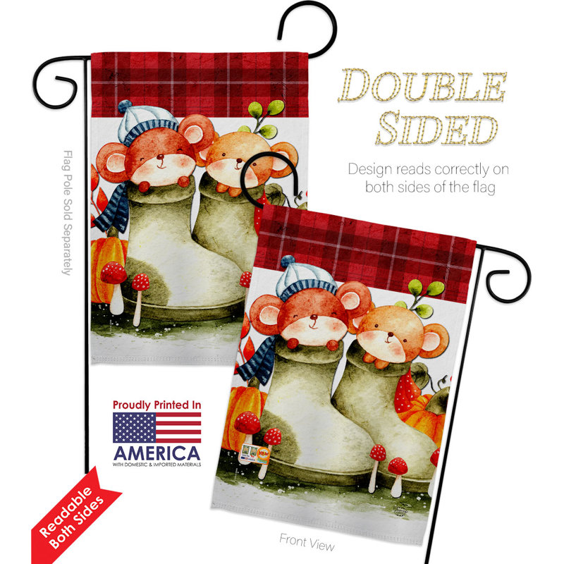Double Sided 18.5'' H x 13'' W Polyester Animal Garden Flag