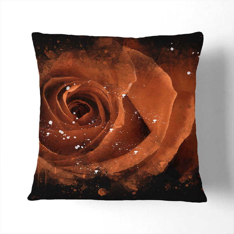 Rose Cushion with Filling, 55cm H x 55cm W x 20cm D