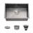 27"L × 19"W Undermout Stainless Steel Single Bowl Kitchen Sink-122286224