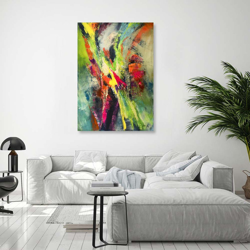 Colorful Abstract - No Frame Print on Canvas, 100cm H x 70cm W