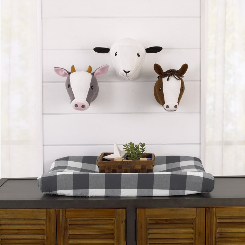 Décoration murale tête de mouton blanche Little Love par NoJo