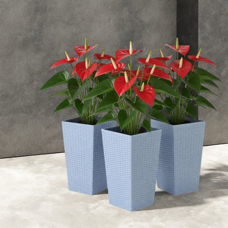 Ensemble de jardinières durables en polyéthylène