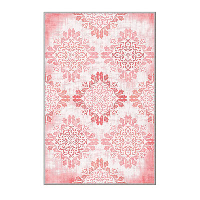 Antibacterial Woven Carpet (3D Digital Print) 4.0 x 5.9 Feet, 100% Polyester, Pile Height: 0.3 Inches | PVC Felt Dot Non-Slip Underside, Machine Washable, Perfect for Living Room & Bedroom Decor