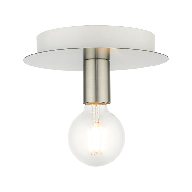 Plafonnier encastré 8 lumières Alcalde, Nickel brossé