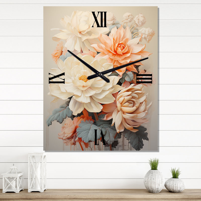 Minimalisme beige Cactus - horloge murale surdimensionnée Cactus, Petit
