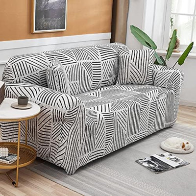 Printed Sofa Cover Stretch Couch Covers Set Patterned Sofas Seater Slipcovers For 4 Cushion Couch (SSH, 4 Seater/Large 3 Seater) -  Cozy Oasis, SCCPXY7QY5