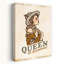 Queen of Diamonds, rustique, rétro, serpent, portrait abstrait, art mural-129478823
