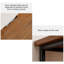 Bureau d'écriture rectangulaire en bois massif noyer-68316880