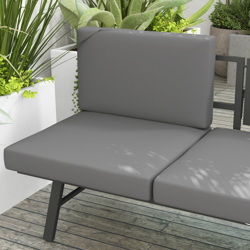 Causeuse d'extérieur 3-en-1 avec table pliante