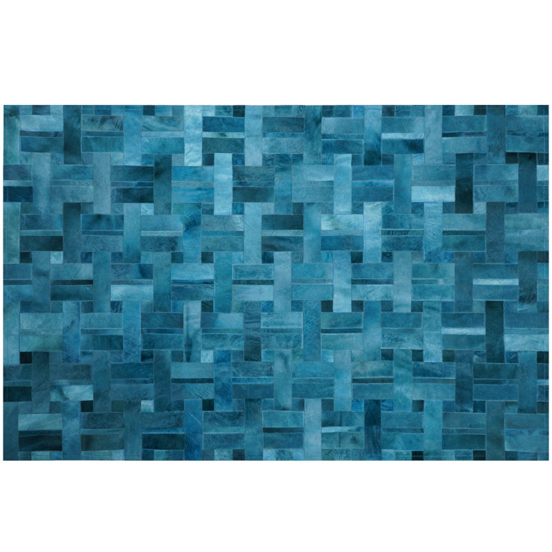 ART HIDE X GREG NATALE Area Rug, Blue, Rectangle 5' x 8'