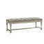 Banc rembourré en cuir massif Modern Luxe