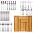 40 Piece Forged Flatware Set With Extra Large Adjustable Bamboo Cutlery Storage Box,Service For 8