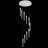 Azria 10ft Long Attic Pendant Chandeliers 10-Light Silver Crystal with Bubble Pendant Light Dimmable