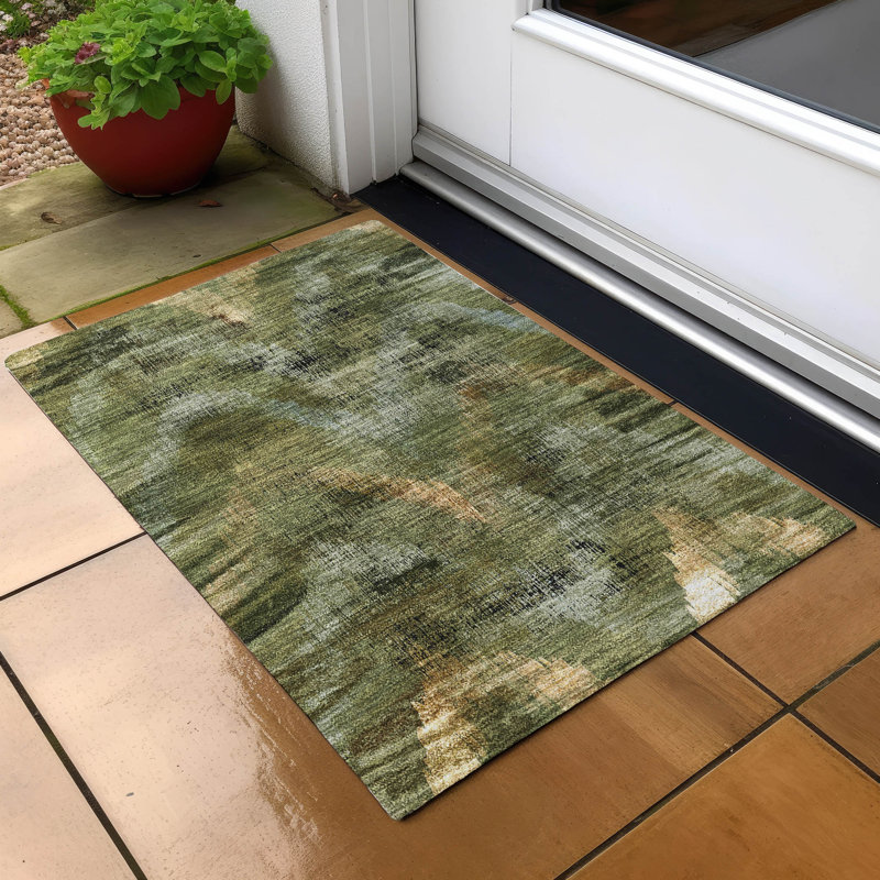 Tapis intérieur / extérieur rectangulaire avec envers antidérapant Malm, Rectangle 1 pi 8 po x 2 pi 6 po