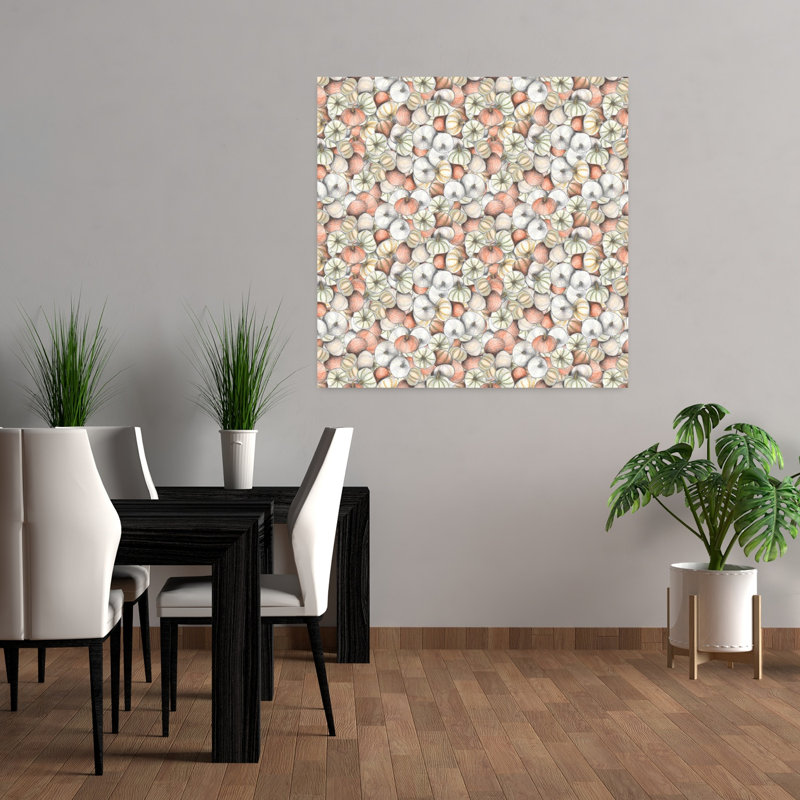 Art contemporain, art automnal rétro, H 36 po x l 36 po