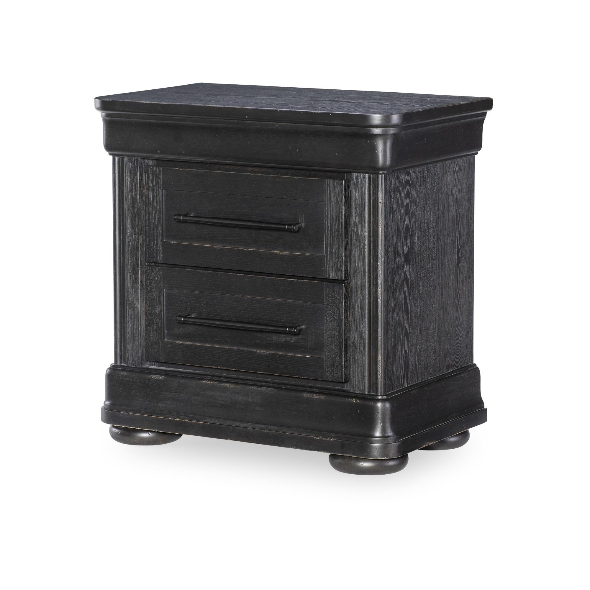 Country Living 2-Drawer Nightstand, Black