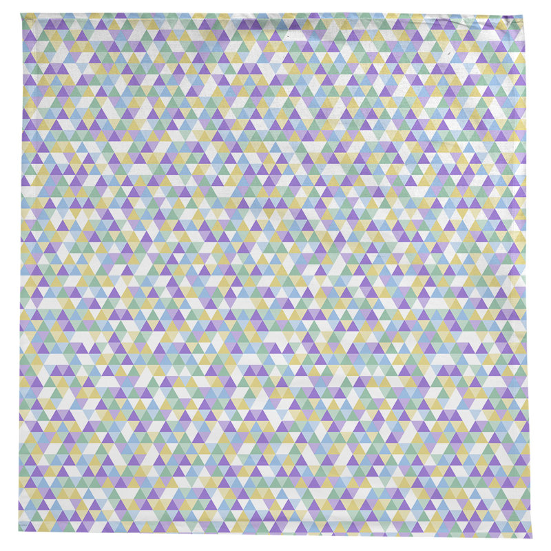 Avicia Triangle Pattern Tablecloth, Blue/Yellow