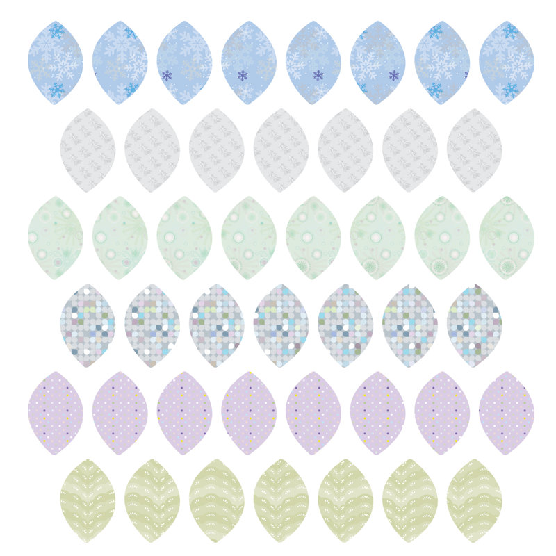 Décalcomanie murale feuilles à motif