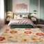 Tapis unique en laine noué à la main beige / lime / brun clair de 5 pi 6 po x 8 pi 6 po Ricketts