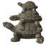 Statue famille en tortue 3 piles