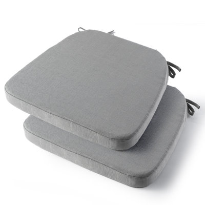 Chair Cushions for Dining Chairs with Ties, Indoor/Outdoor Kitchen Chair Pad with Non-Slip Backing, Dining Seat Cushion with Machine Washable Removable Cover, 16"x16"x2"