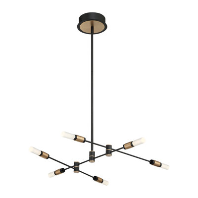 6 - Light Matte Black LED Pendant