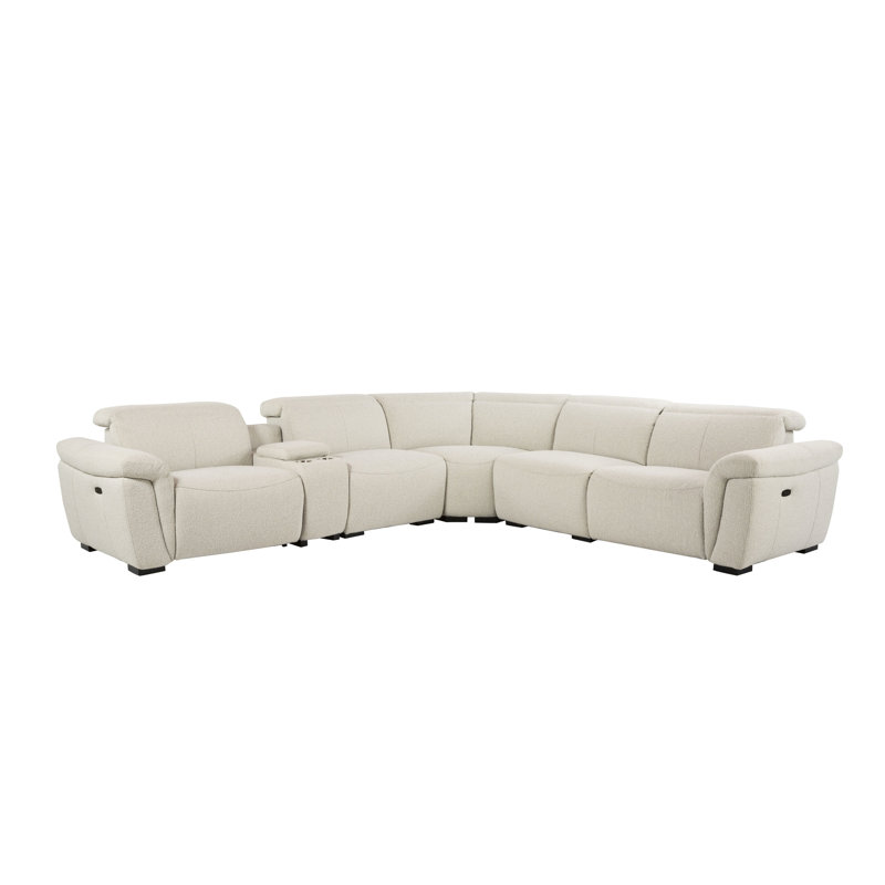 Canapé modulaire beige pour 5 personnes Boucle