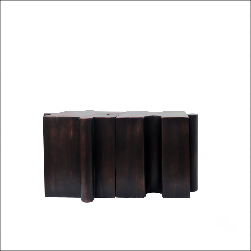 Puzzle Art Side Table, Modular Concave Edge MGO Table - Customizable Layouts For Indoor & Outdoor Use, Antique, Copper