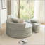 Fauteuil demi-tonneau d'appoint surdimensionné avec 5 coussins-1356259606