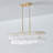 6 Light Gold 2-tiered Chandelier With Textured Glass