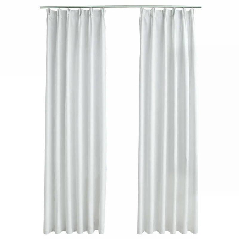 Kamrada Blackout Curtain Pair, White, 140 W x 225 D cm