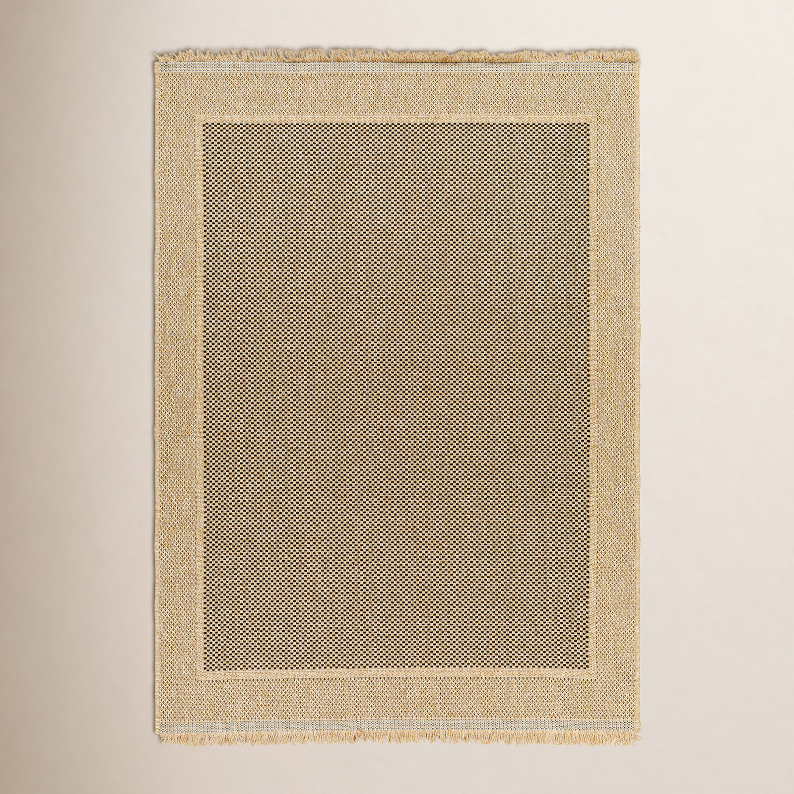 Adalina Tan Outdoor Rug, Rectangle 3'11" x 5'7"