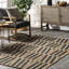 Tapis en jute à rayures inclinées Nalle-248642052