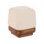 Repose-pieds Sabri en tissu avec base en bois de manguier-130781619-130781617