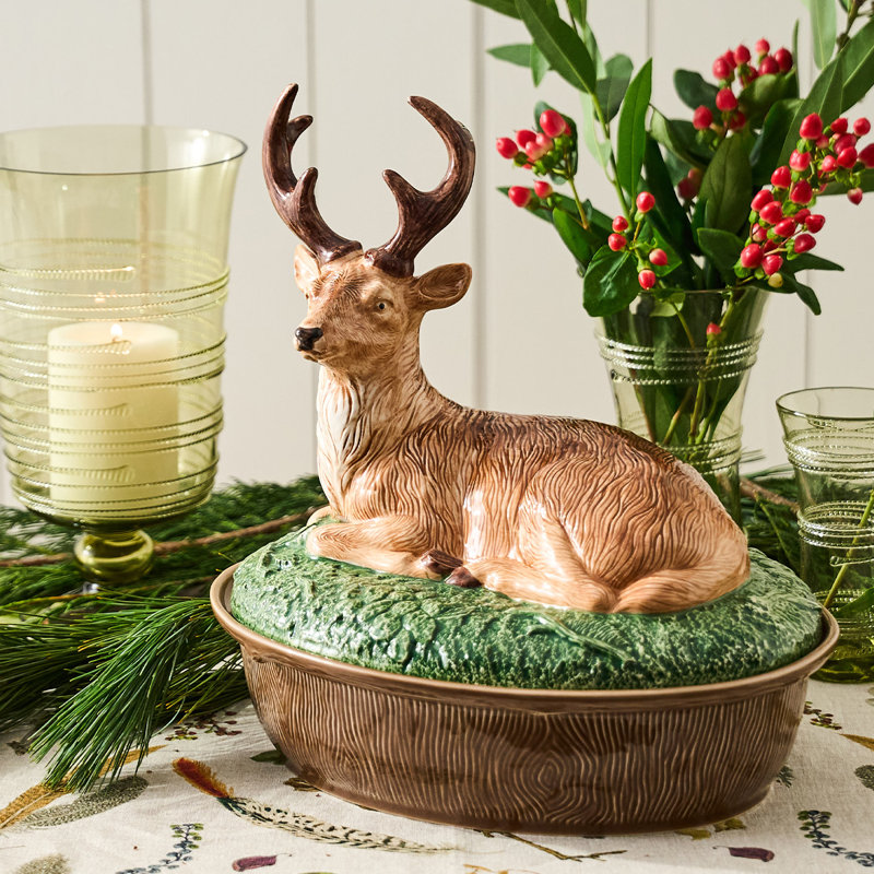 Forest Walk Stag Baker With Lid