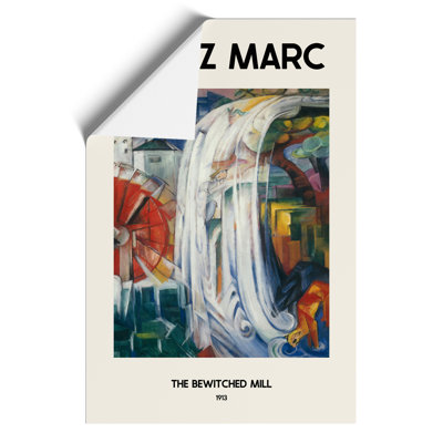 The Bewitched Mill Print by Franz Marc - Frameless Print