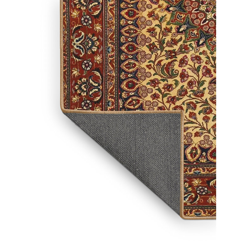 Tapis brun/beige traditionnel Fluharty, Rectangle 4 pi x 6 pi