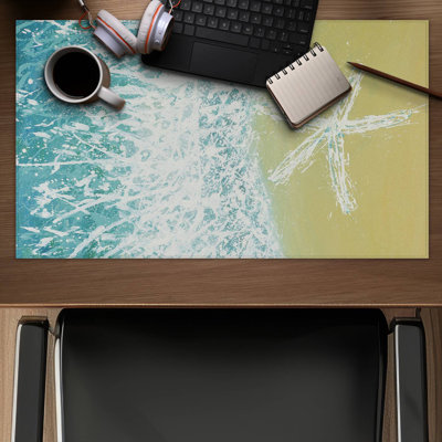Right side seastar and a wave - 14.00"x24.25" Desk mat