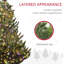 Arbre de Noël artificiel 7 pi, cèdre réaliste clairsemé avec lumières DEL bicolores et 2931 pointes, assemblage facile, arbre de Noël à charnières pour les vacances de bureau à domicile, vert